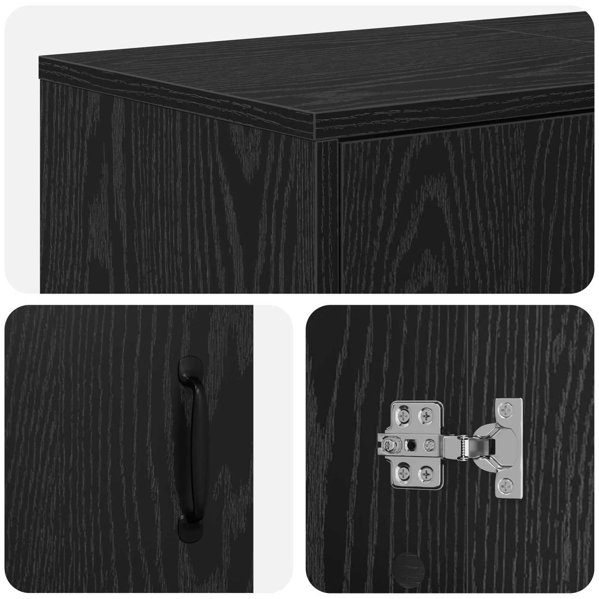 Electric Fireplace Black Oak 140.5 x 30 x 39 cm Engineered wood