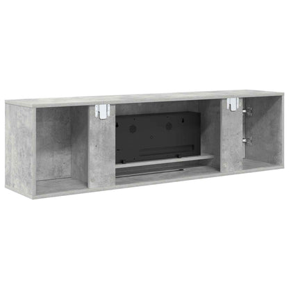 Electric Fireplace Concrete 140.5 x 30 x 39 cm Engineered wood