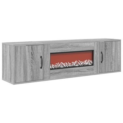 Electric Fireplace Grey Sonoma 140.5 x 30 x 39 cm