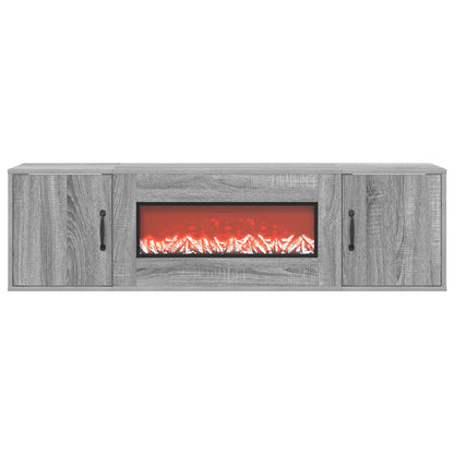Electric Fireplace Grey Sonoma 140.5 x 30 x 39 cm