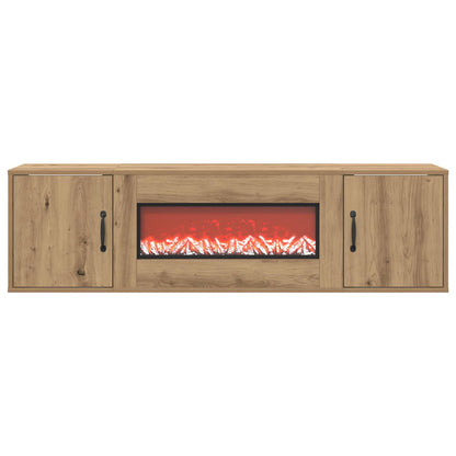 Electric Fireplace Artisan Oak 140.5 x 30 x 39 cm