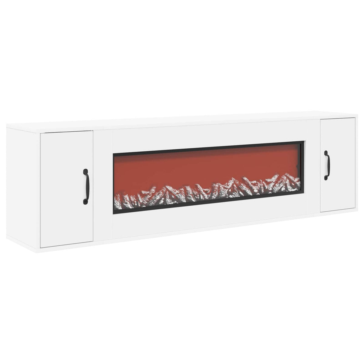 Electric Fireplace White 155 x 30 x 44 cm Engineered wood