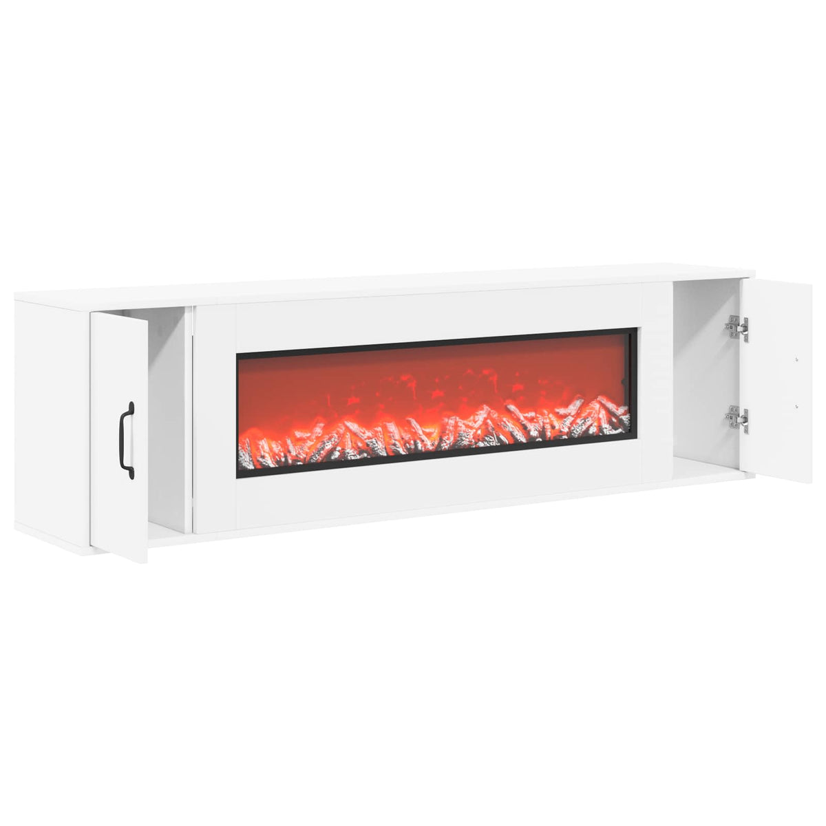 Electric Fireplace White 155 x 30 x 44 cm Engineered wood
