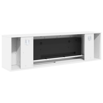 Electric Fireplace White 155 x 30 x 44 cm Engineered wood