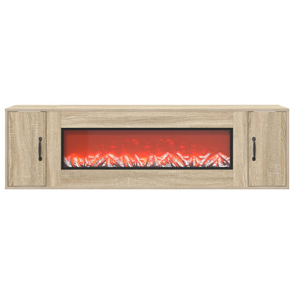 Electric Fireplace Sonoma 155 x 30 x 44 cm Engineered wood
