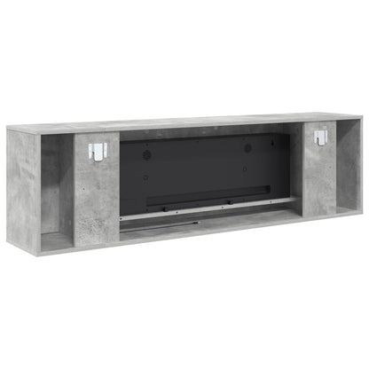 Electric Fireplace Concrete 155 x 30 x 44 cm Engineered wood