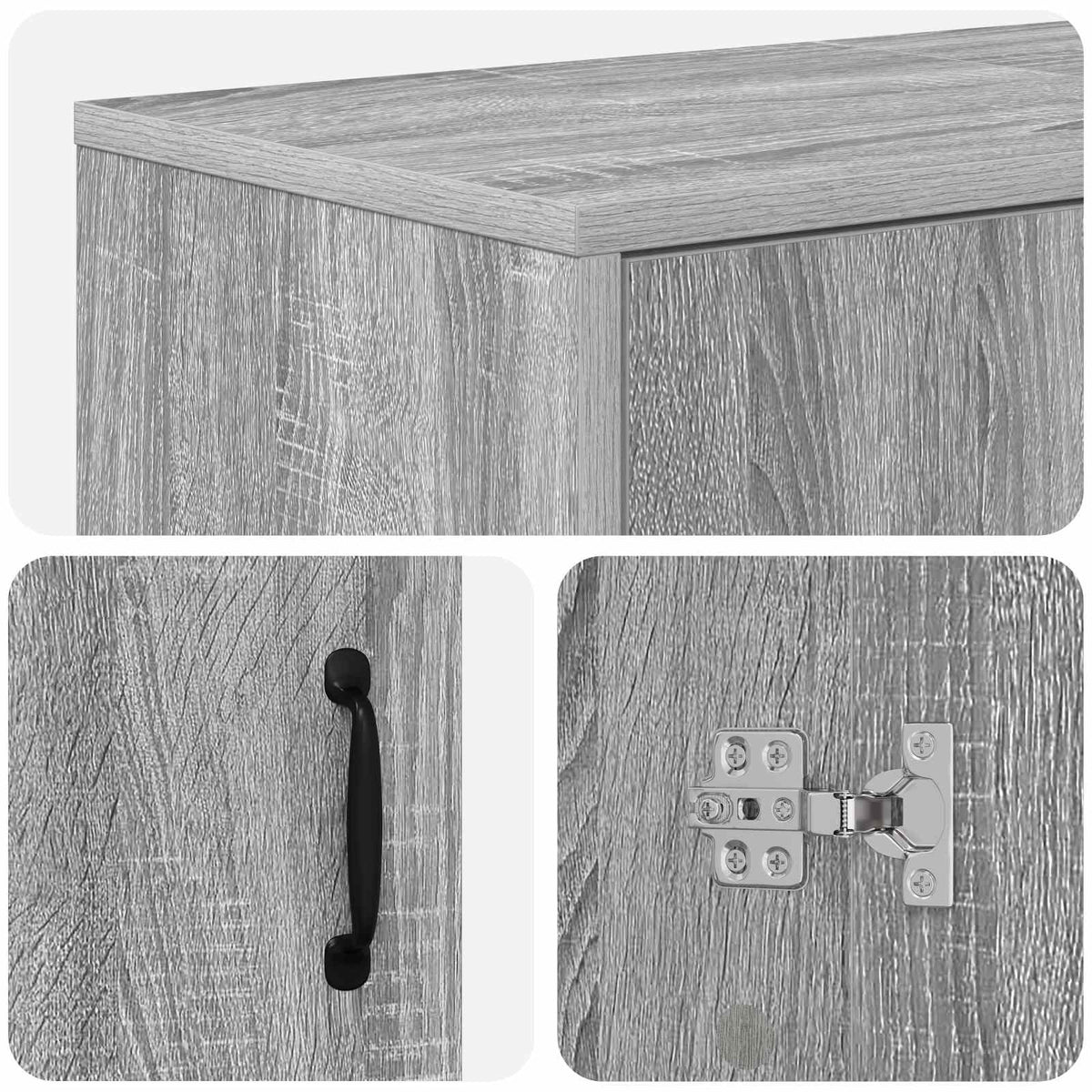 Electric Fireplace Grey Sonoma 155 x 30 x 44 cm Engineered wood