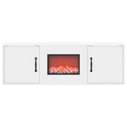 Electric Fireplace White 110 x 30 x 36.5 cm Engineered wood