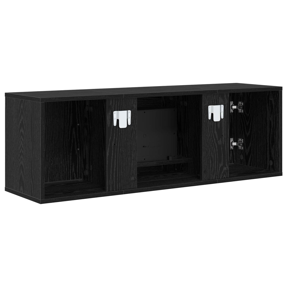 Electric Fireplace Black Oak 110 x 30 x 36.5 cm Engineered wood