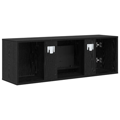Electric Fireplace Black Oak 110 x 30 x 36.5 cm Engineered wood
