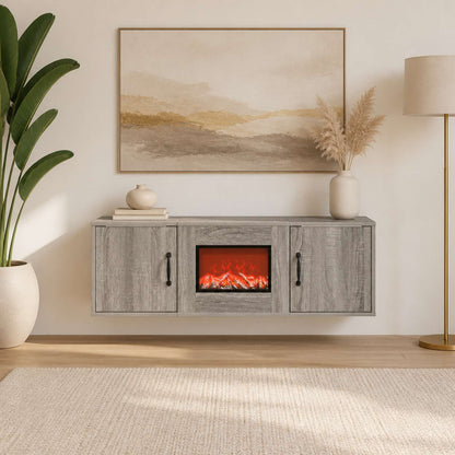 Electric Fireplace Grey Sonoma 110 x 30 x 36.5 cm