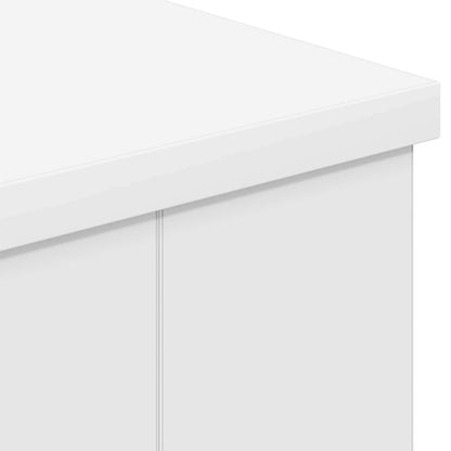 Electric Fireplace White 114 x 18 x 58.5 cm Engineered wood