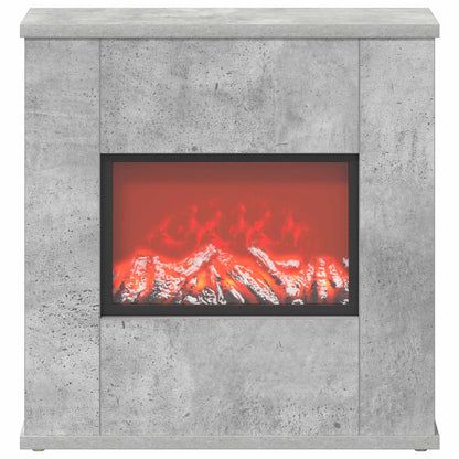 Electric Fireplace Concrete 47 x 18 x 48 cm Engineered wood