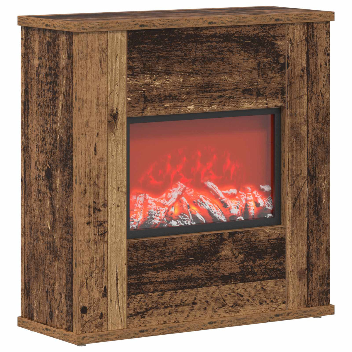 Electric Fireplace Old Wood 47 x 18 x 48 cm Engineered wood