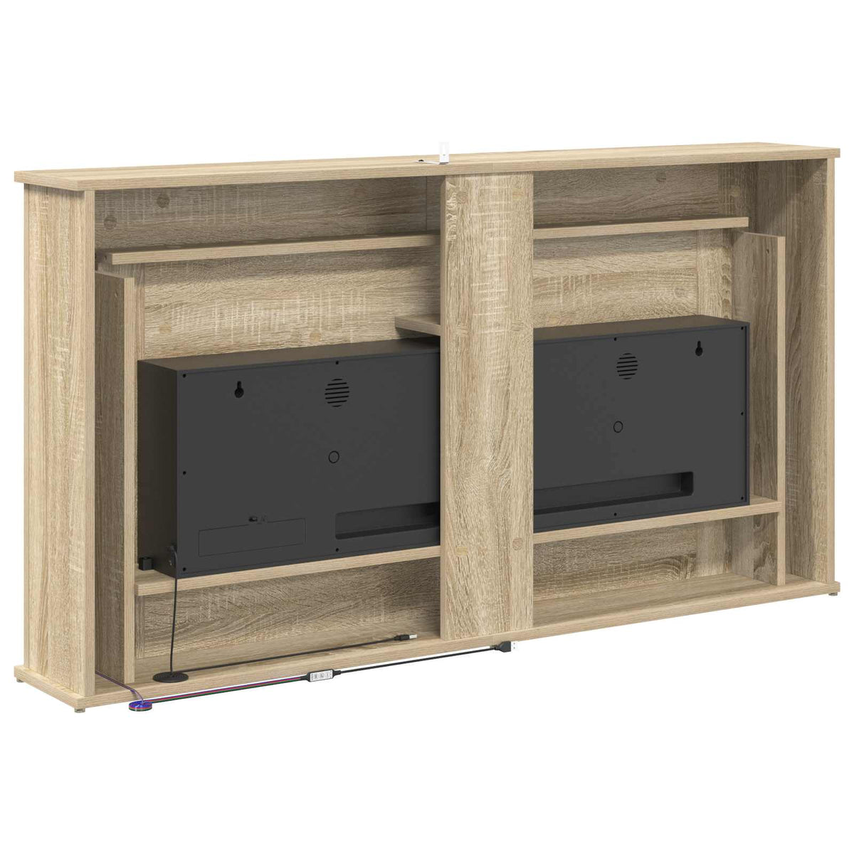 Fireplace with LED Strip Sonoma 130 x 20 x 69.5 cm