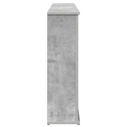 Fireplace with LED Strip Concrete 130 x 20 x 69.5 cm