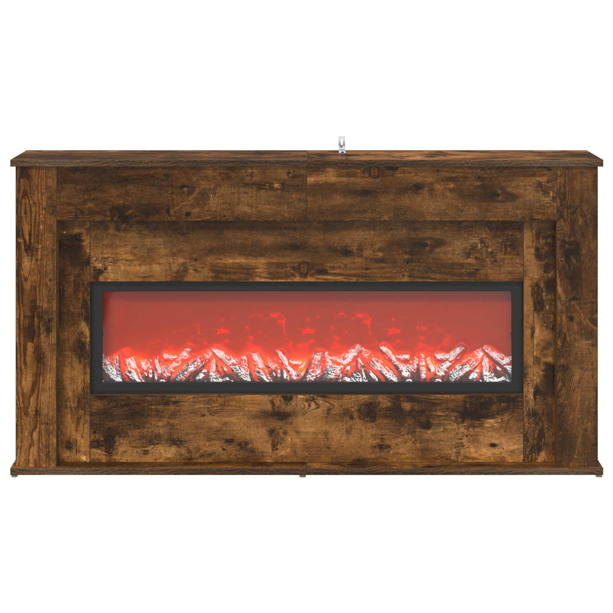 Fireplace with LED Strip Smoked Oak 130 x 20 x 69.5 cm