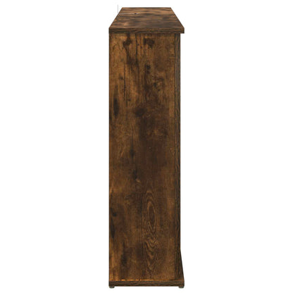 Fireplace with LED Strip Smoked Oak 130 x 20 x 69.5 cm