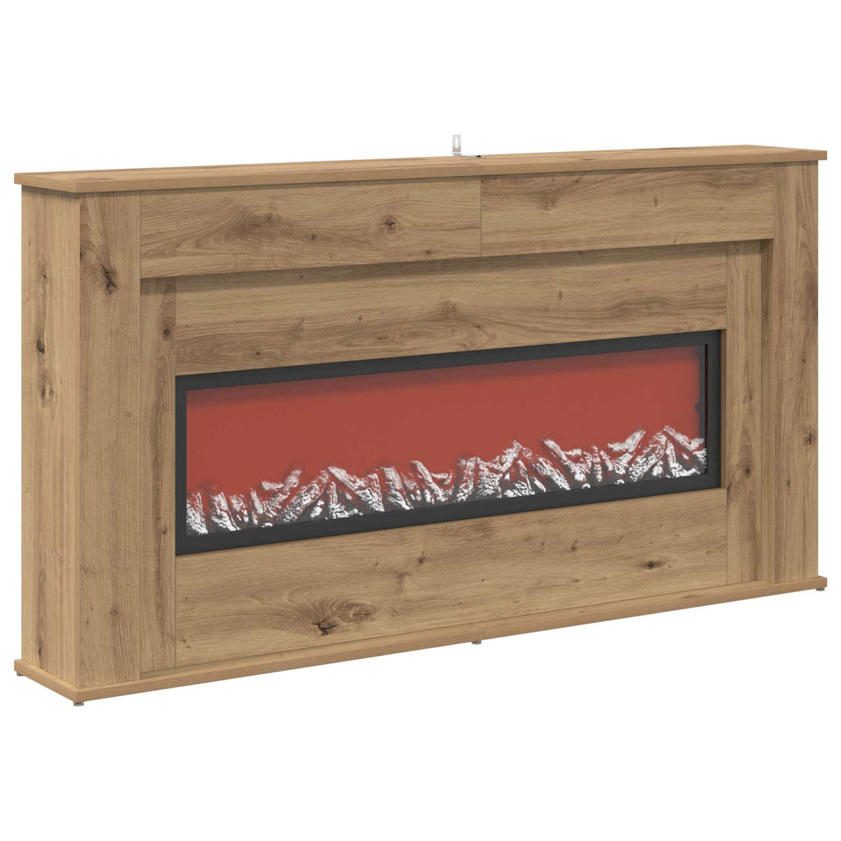 Fireplace with LED Strip Artisan Oak 130 x 20 x 69.5 cm