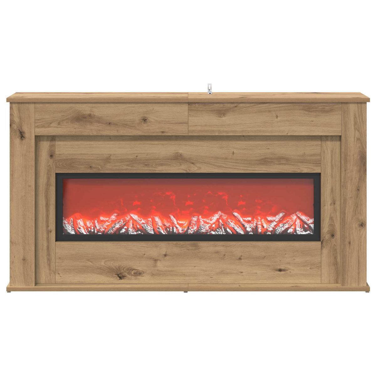 Fireplace with LED Strip Artisan Oak 130 x 20 x 69.5 cm