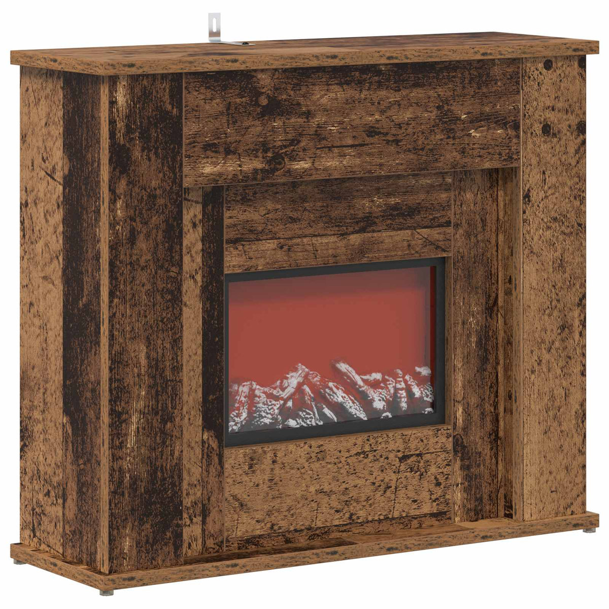 Fireplace with LED Strip Old Wood 63 x 20 x 54.5 cm