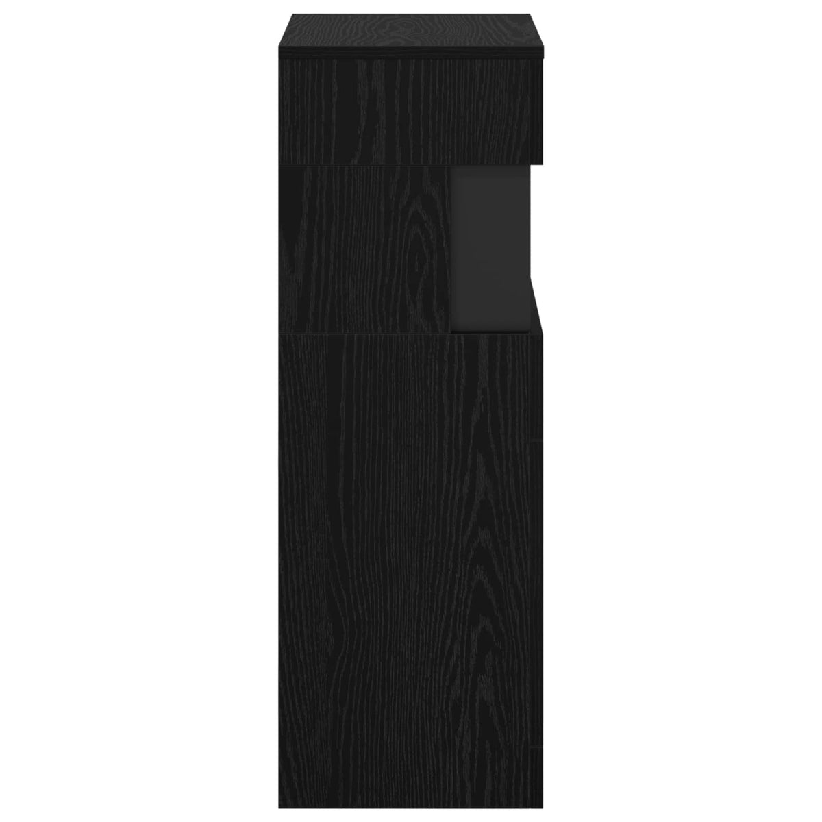 Electric Fireplace Black Oak 35 x 30 x 86 cm Engineered wood