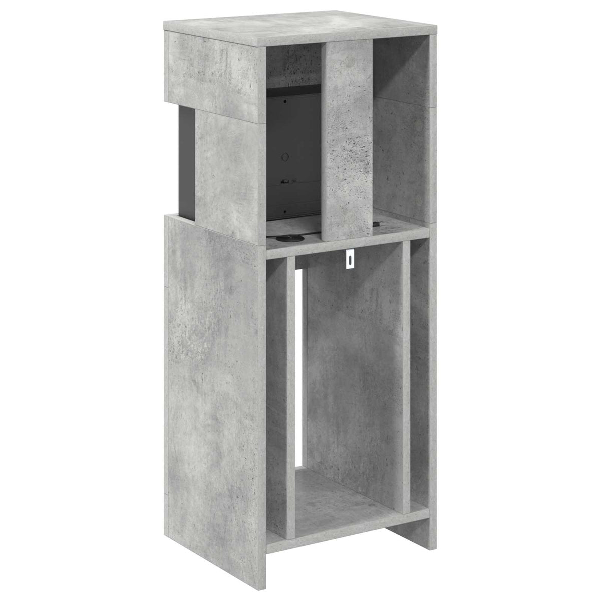 Electric Fireplace Concrete 35 x 30 x 86 cm Engineered wood