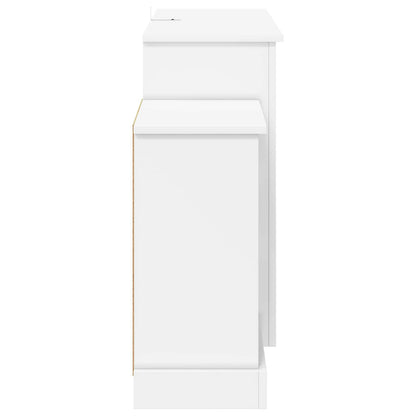 Electric Fireplace White 140 x 30 x 67 cm Engineered wood