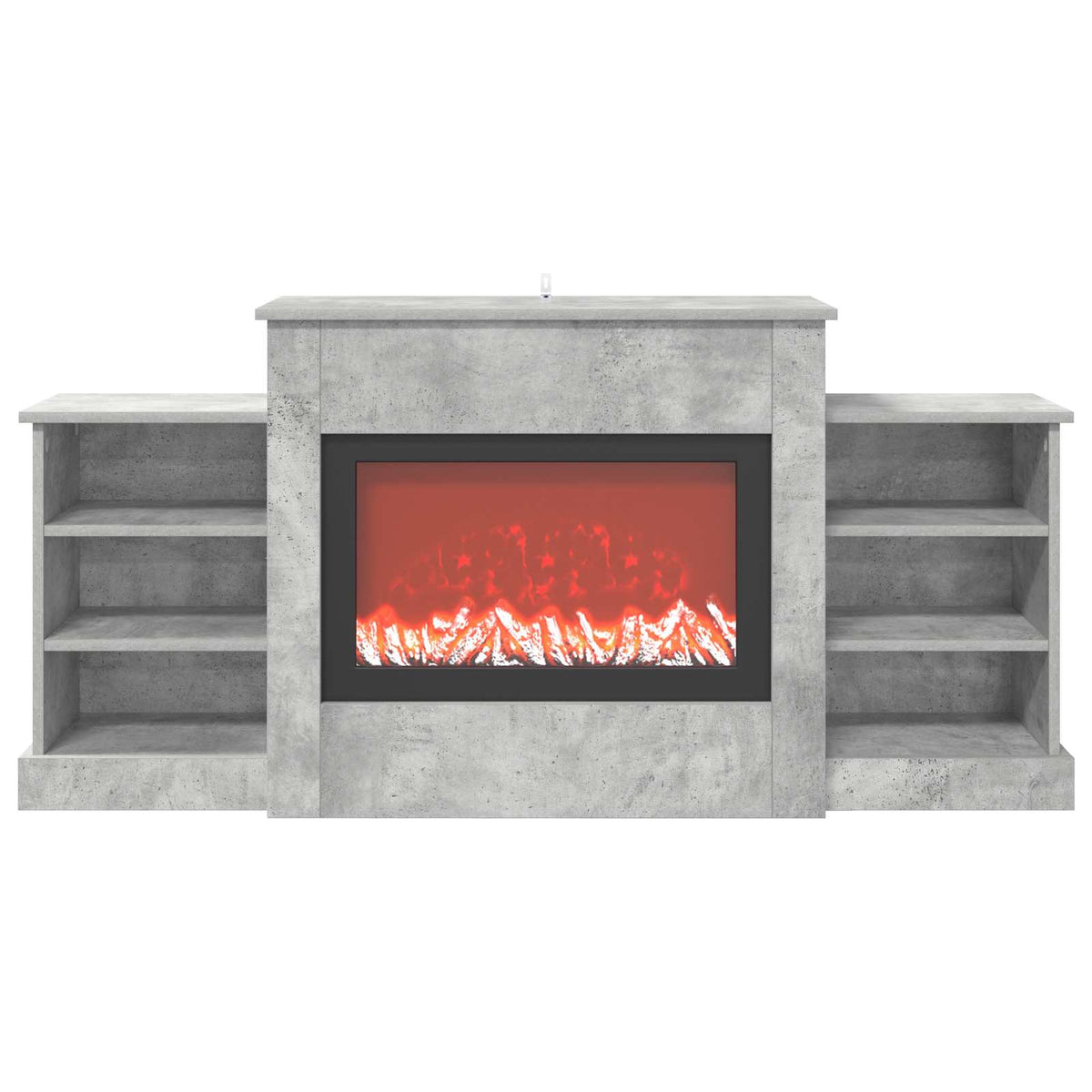 Electric Fireplace Concrete 140 x 30 x 67 cm Engineered wood