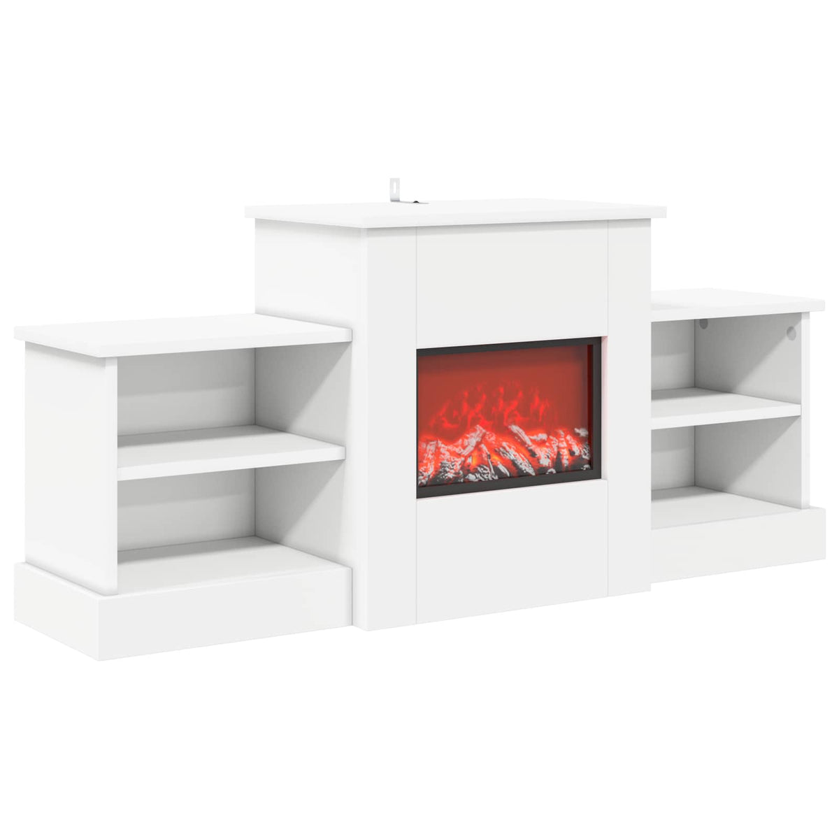 Electric Fireplace White 110 x 30 x 50 cm Engineered wood