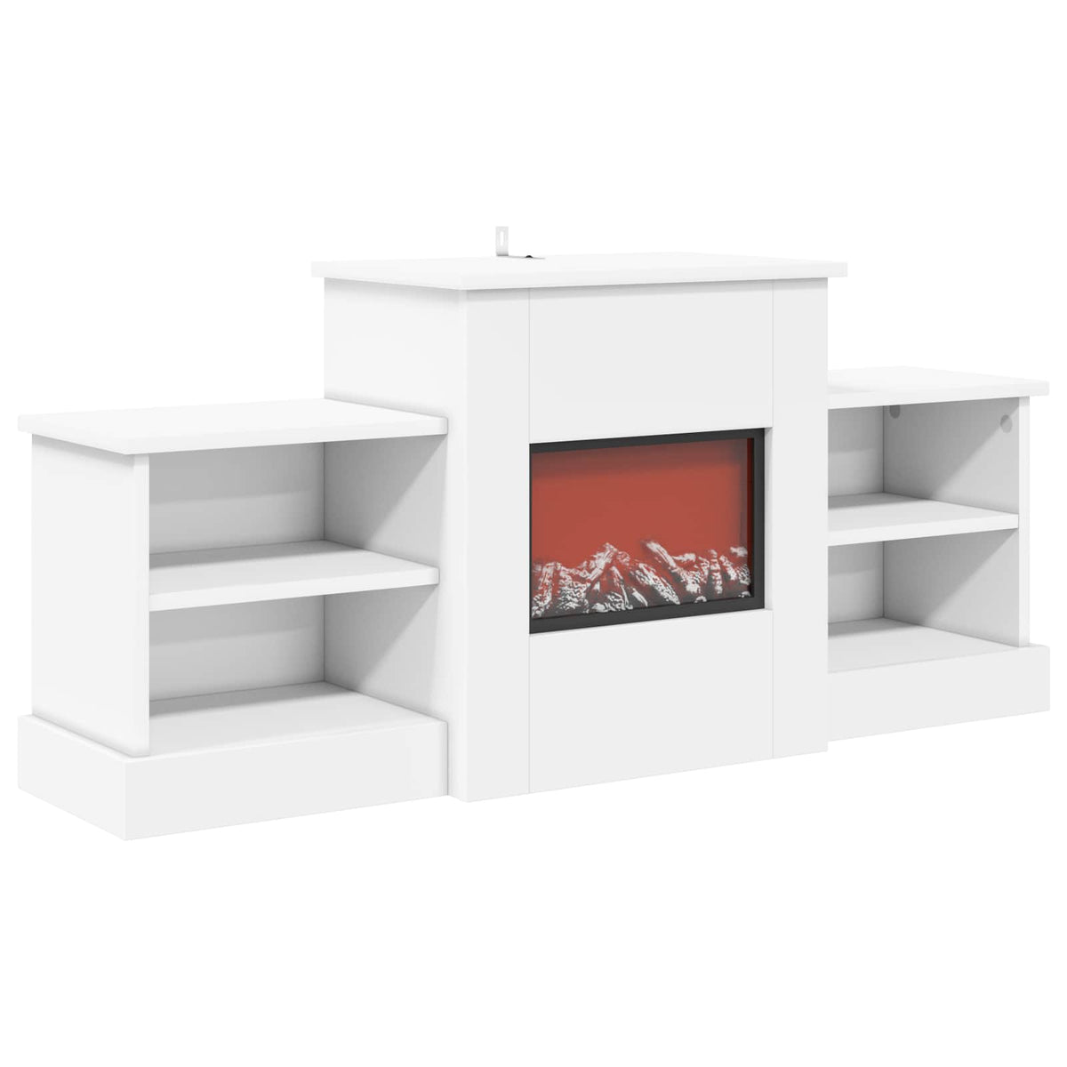 Electric Fireplace White 110 x 30 x 50 cm Engineered wood