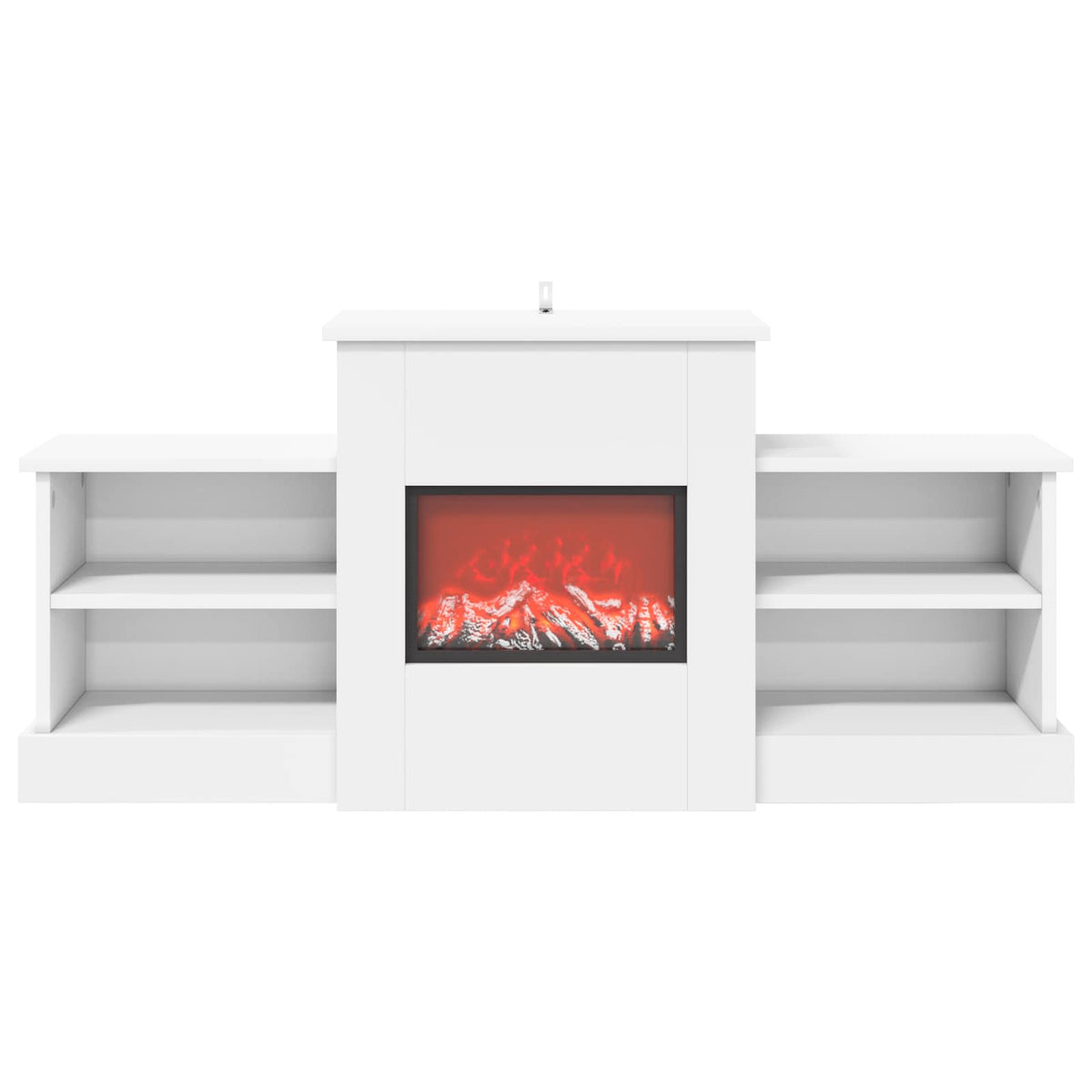 Electric Fireplace White 110 x 30 x 50 cm Engineered wood