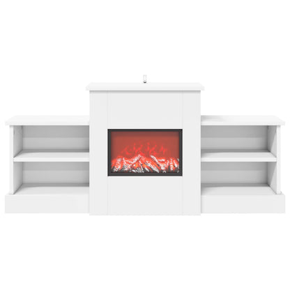 Electric Fireplace White 110 x 30 x 50 cm Engineered wood
