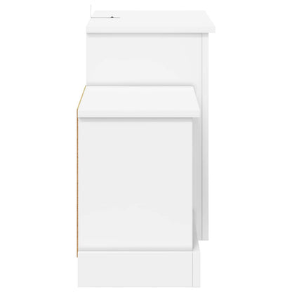 Electric Fireplace White 110 x 30 x 50 cm Engineered wood