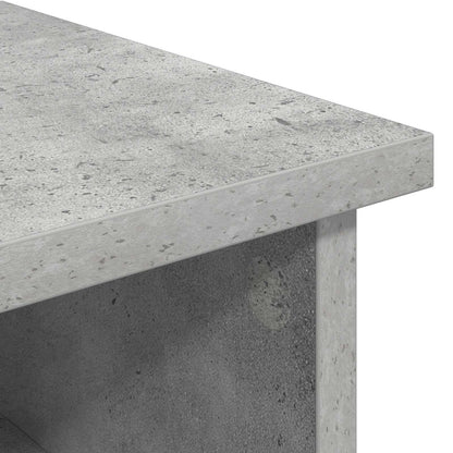 Electric Fireplace Concrete 110 x 30 x 50 cm Engineered wood