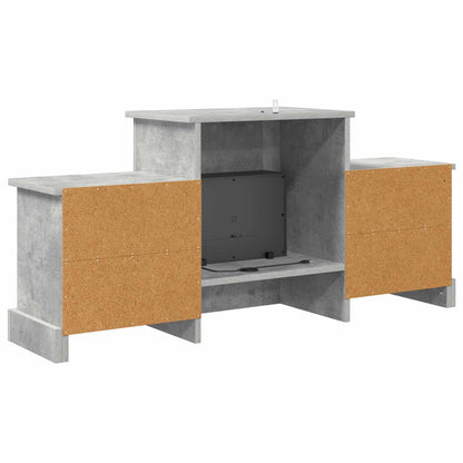 Electric Fireplace Concrete 110 x 30 x 50 cm Engineered wood