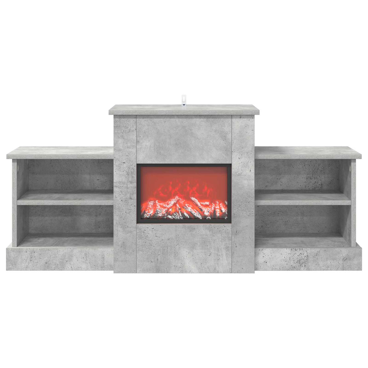 Electric Fireplace Concrete 110 x 30 x 50 cm Engineered wood