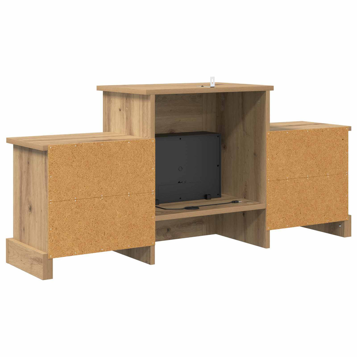 Electric Fireplace Artisan Oak 110 x 30 x 50 cm Engineered wood