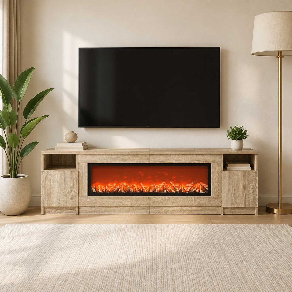 Electric Fireplace Sonoma 165 x 28.5 x 47 cm Engineered wood