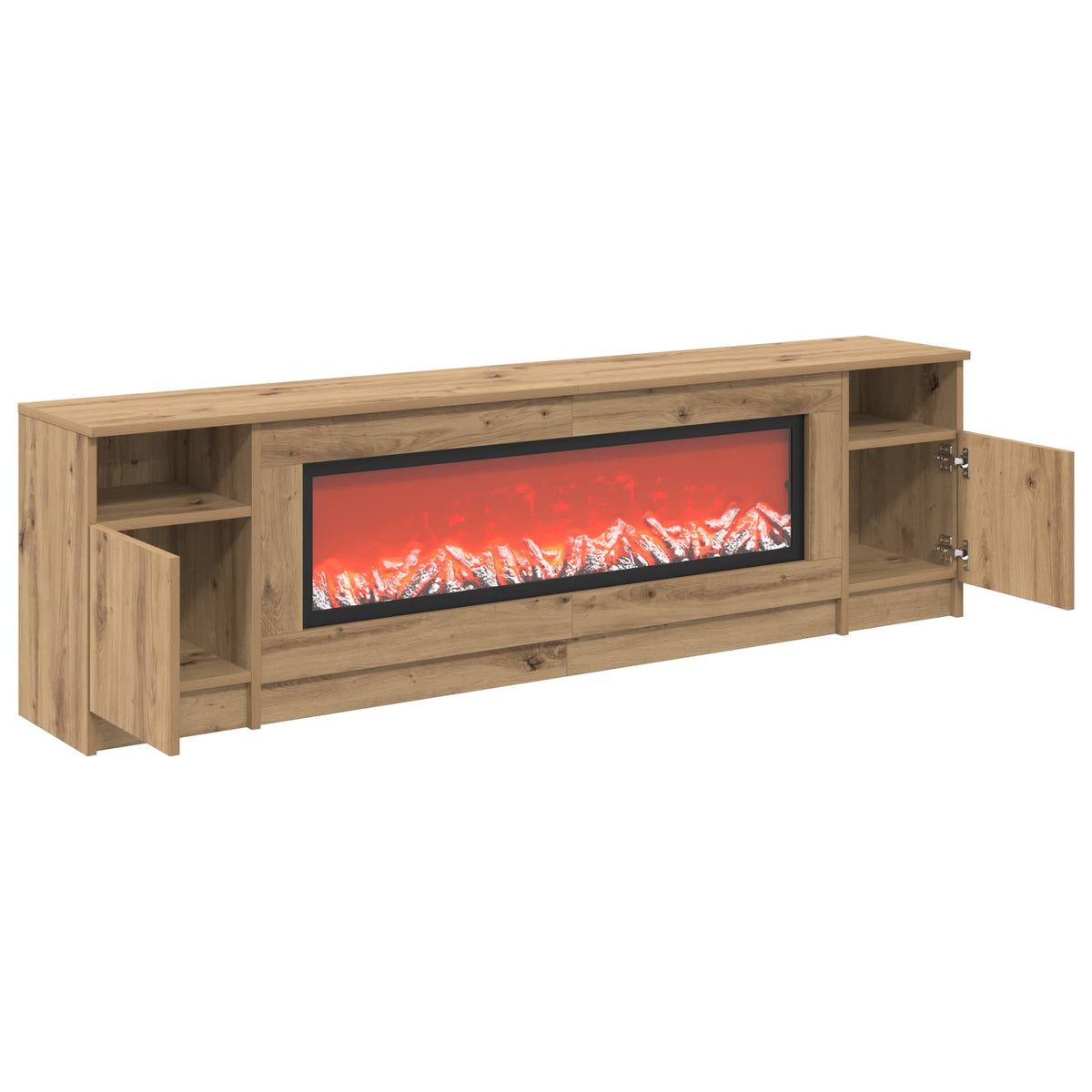 Electric Fireplace Artisan Oak 165 x 28.5 x 47 cm