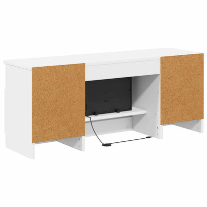 Electric Fireplace White 98 x 28.5 x 40.5 cm Engineered wood