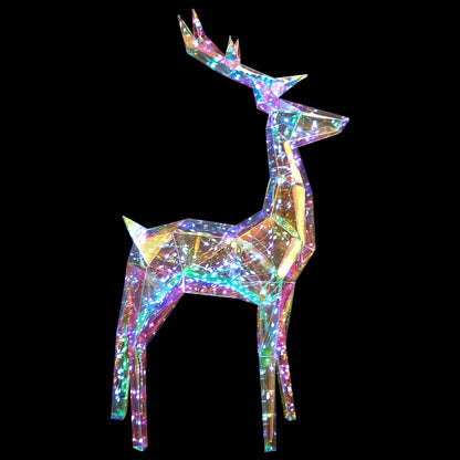 Prismatic Iridescent LED Reindeer Multicolour 48 x 19 x 86 cm