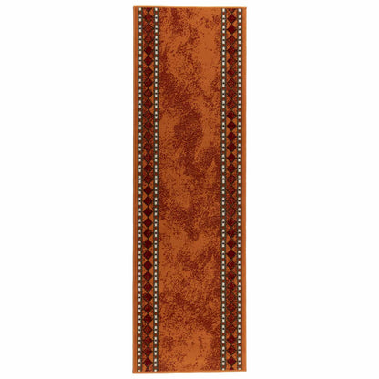 Runner Rug FLORNES Woven Orange PP 7 mm