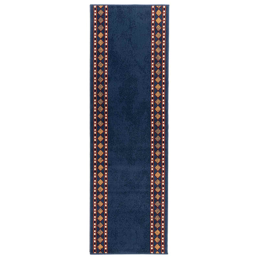 Runner Rug FLORNES Woven Blue PP 7 mm