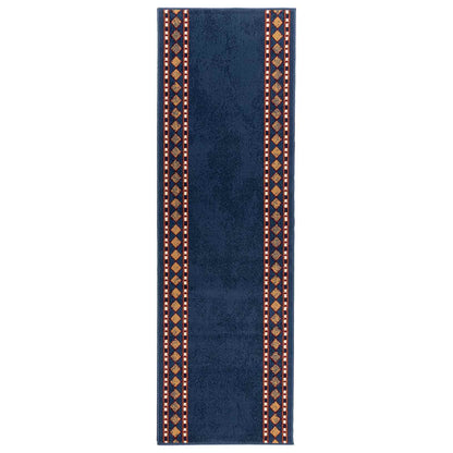 Runner Rug FLORNES Woven Blue PP 7 mm