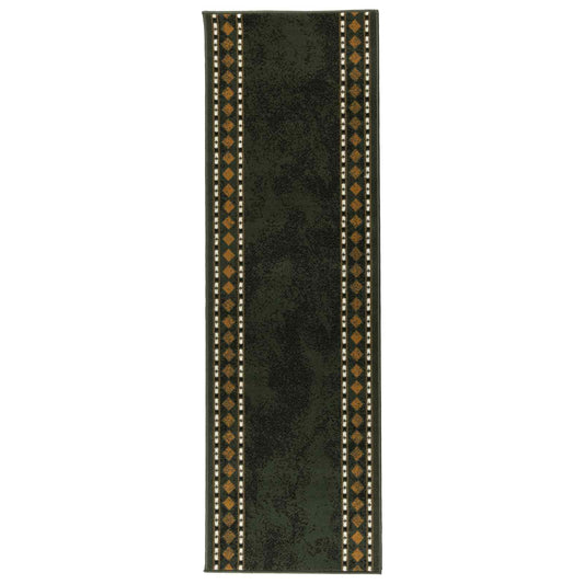 Runner Rug FLORNES Woven Green PP 7 mm