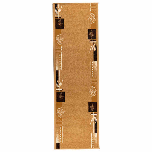 Runner Rug FLORNES Woven Beige PP 7 mm