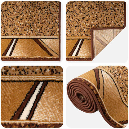 Runner Rug FLORNES Woven Beige PP 7 mm