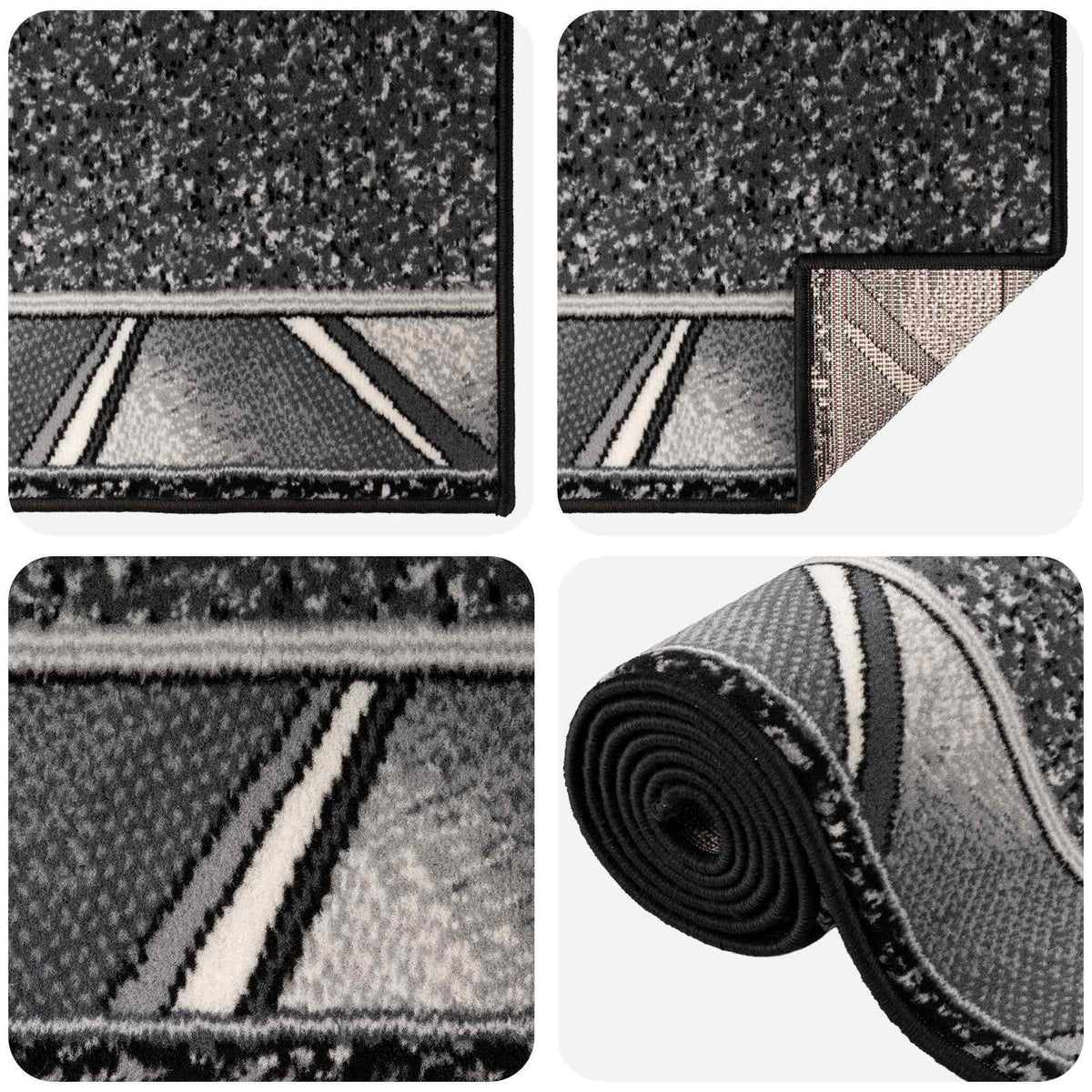 Runner Rug FLORNES Woven Grey PP 7 mm