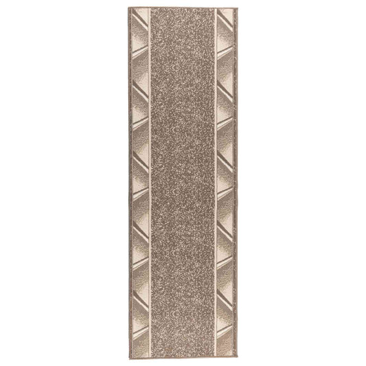 Runner Rug FLORNES Woven Taupe PP 7 mm